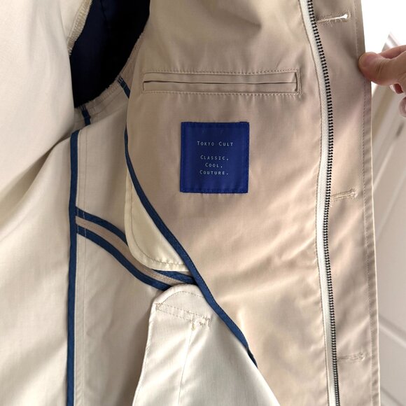 Scotch & Soda Trench Coat – Women's Beige Hooded Jacket (Removable Hood) - Picture 9 of 16